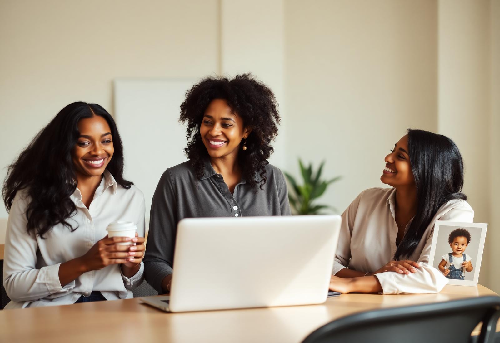 Working parents supported in a bright workplace